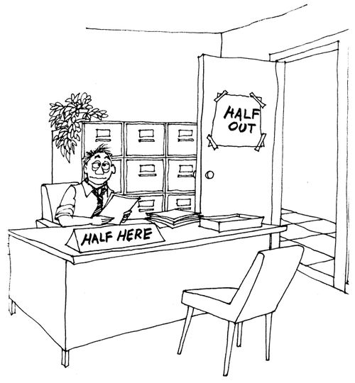 Exhausted employee