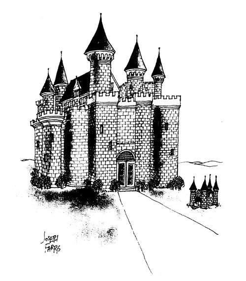 Casle with smaller castle outside for the dog.