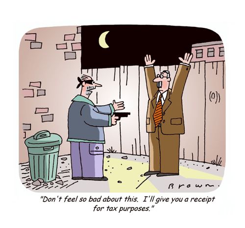 'Don't feel so bad about this.  I'll give you a receipt for tax purposes.'