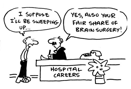 Working at a hospital