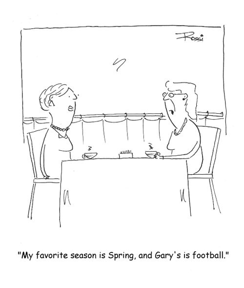 "My favourite season is Spring, and Gary's is football."