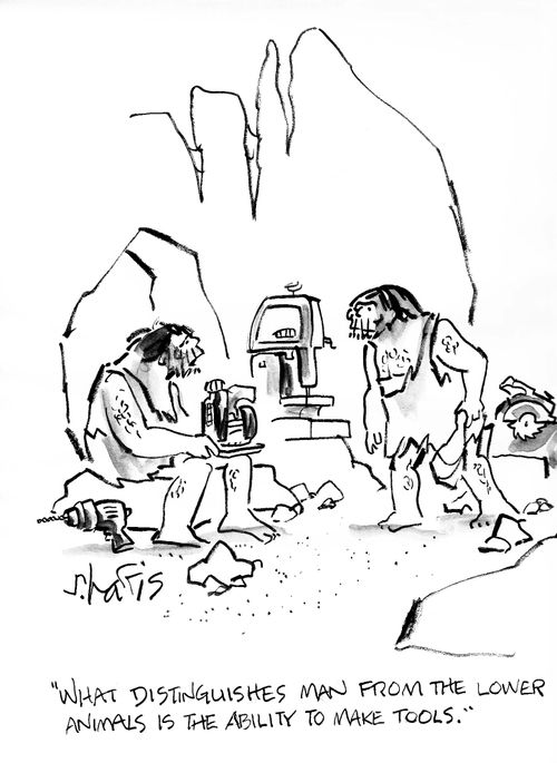 'What distinguishes man from the lower animals is the ability to make tools.'