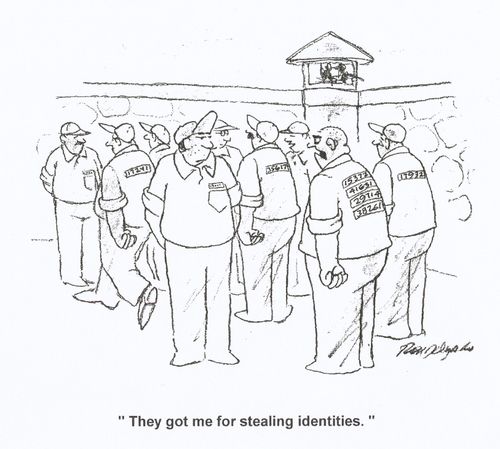 'They got me for stealing identities.'