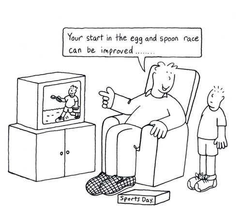 Your start in the egg and spoon race can be improved...