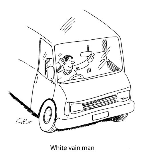 White vain man