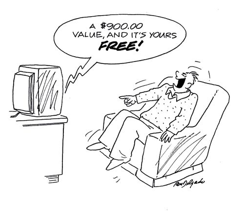 'A $900.00 value, and it's yours free!'