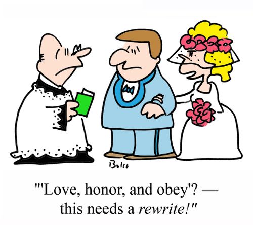 ''Love, honor, and obey'? - This needs a REWRITE!'