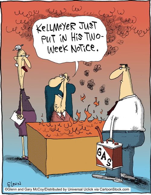 'Kellmeyer just put in his two week notice.'