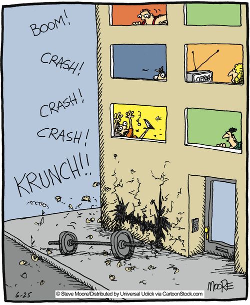 Working out with heavy weights can be bad.
