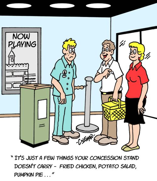 'It's just a few things your concession stand doesn't carry - fried chicken, potato salad, pumpkin pie...'