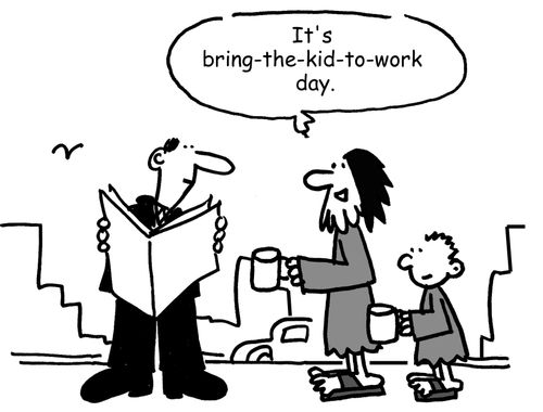 'It's bring-the-kid-to work day.'