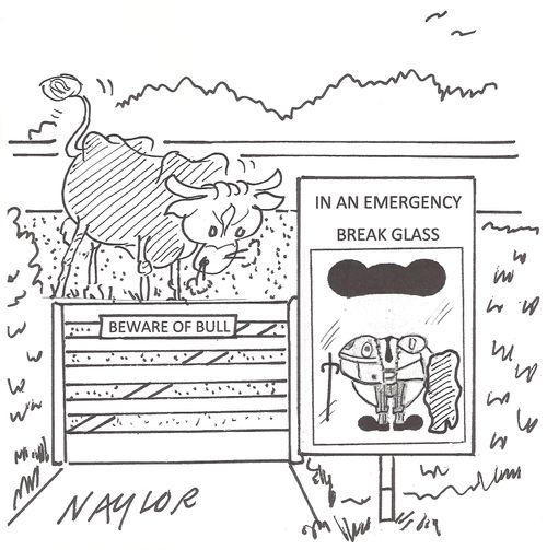 In an emergency break glass.
