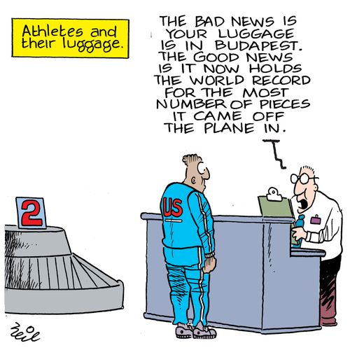'The bad news is your luggage is in Budapest. The good news is it now holds the world record for the number of pieces it came off the plane in.' 