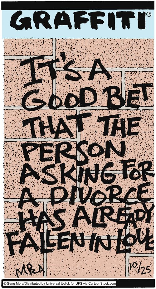 It's a good bet that the person asking for a divorce has already fallen in love.