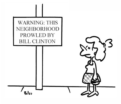 Warning: This neighborhood prowled by Bill Clinton.