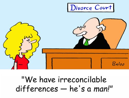'We have irreconcilable differences -- he's a MAN!'
