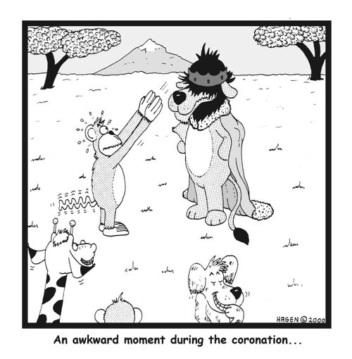 An awkward moment during the coronation...