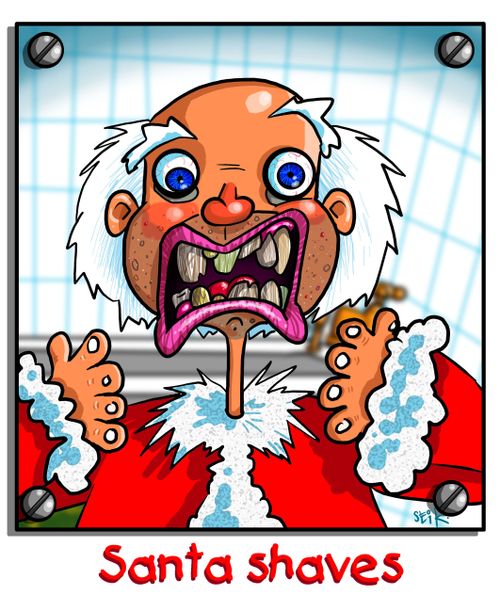 Santa shaves
