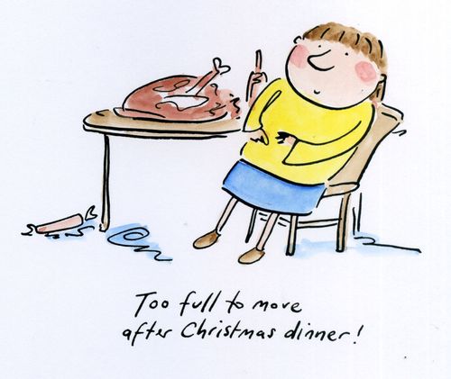Too full after after Christmas dinner!