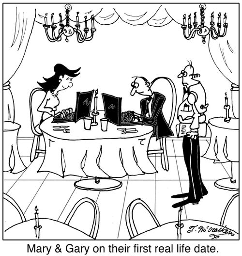 Mary & Gary on their first real life date.