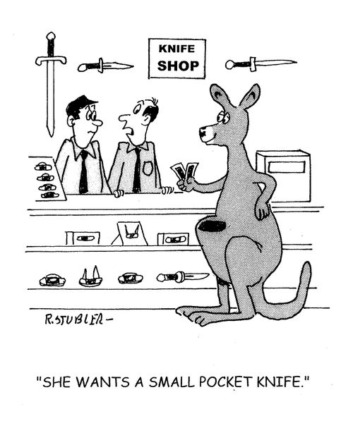 'She wants a small pocket knife.'