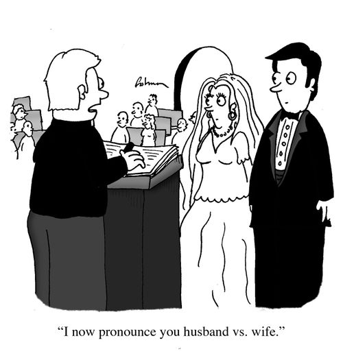 'I now pronounce you husband vs. wife.'