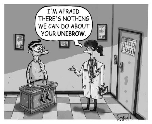 'I'm afraid there is nothing we can do about your unibrow.'