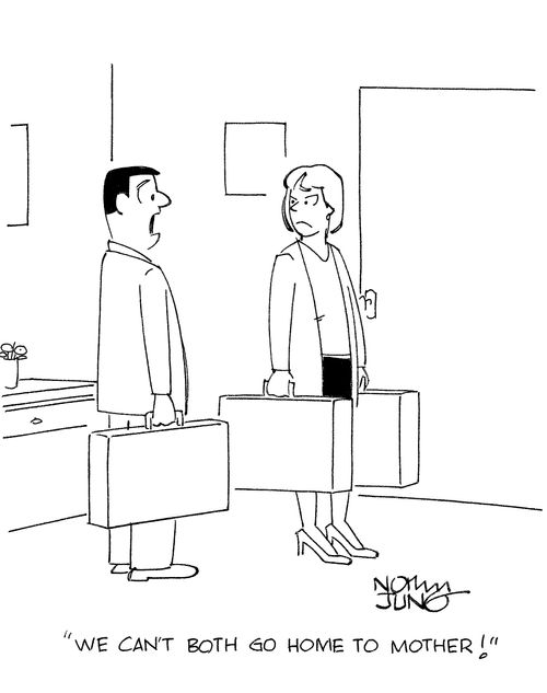 'We can't both go home to mother!'