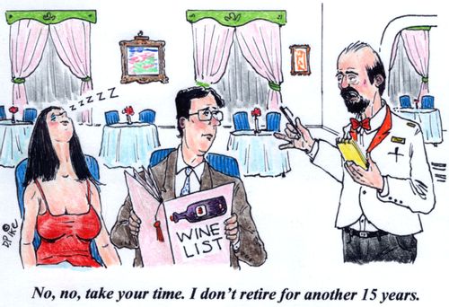 'No, no, take your time. I don't retire for another 15 years.'