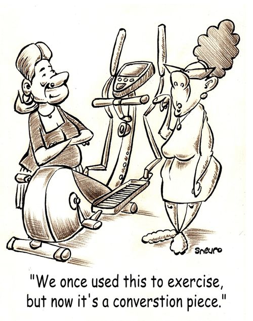 'We once used this to exercise, but now it's a conversation piece.'