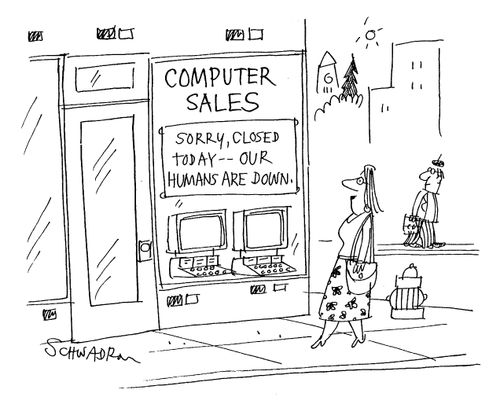 "Sorry, closed today. Our humans are down."