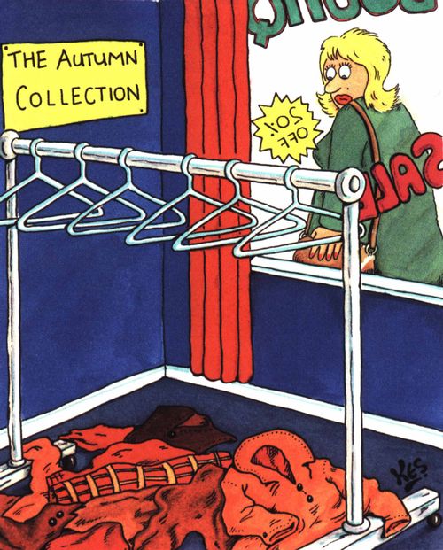'Autumn collection' clothes fallen off rails like leaves
