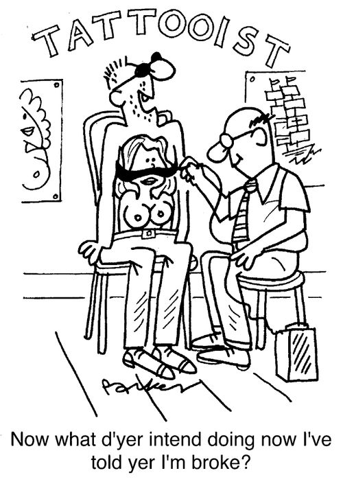 "Now what d'yer intend doing now I've told yer I'm broke?"
