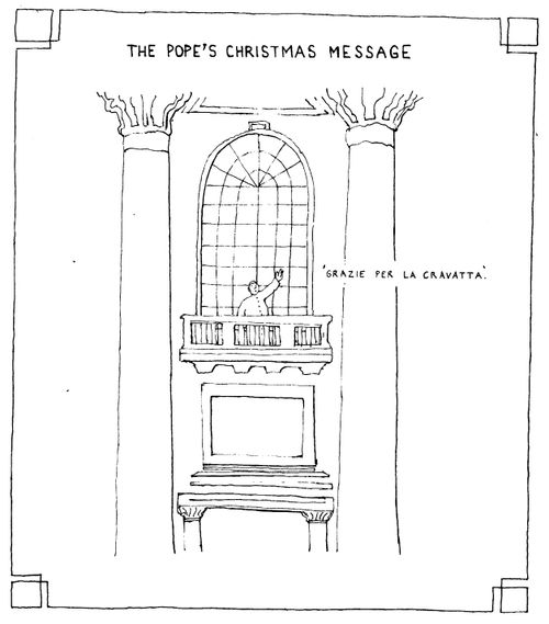 'The Pope christmas message' "Grazie per la cravatta"
