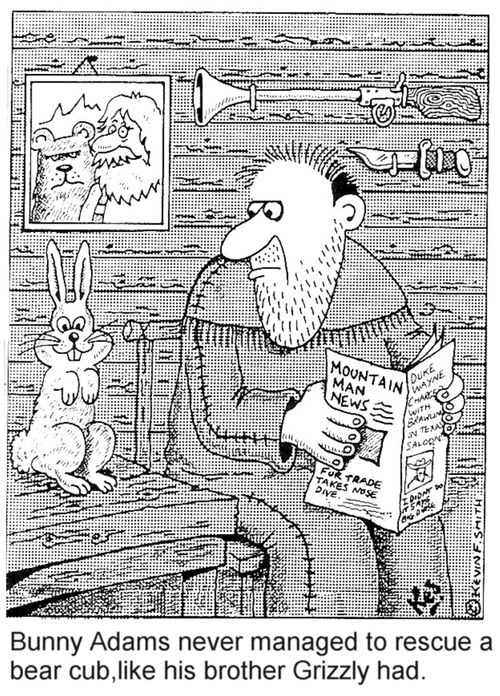 Bunny Adams never managed to rescue a bear cub,like his brother Grizzly had.