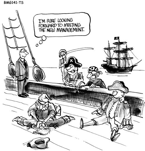 "I'm sure looking forward to meeting the new management."