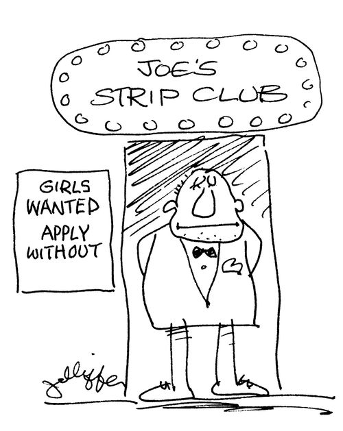 Joe's Strip Club: Girls wanted - apply without.