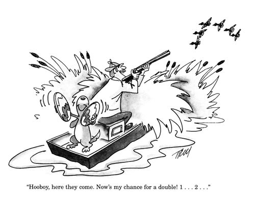 'Hooboy, here they come.  Now's my chance for a double!  1...2...'