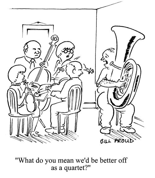 'What do you mean we'd be better off as a quartet?'