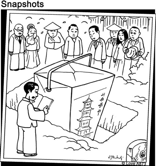 Chinese burial.