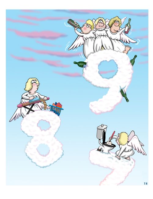 Angels on cloud 9 live the good life compared to others on cloud 7 and 8.