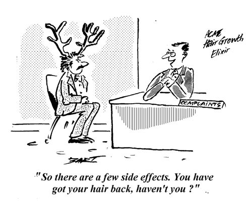 "So there are a few side effects. You have got your hair back, haven't you?"