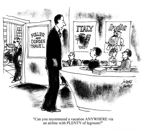 'Can you recommend a vacation anywhere via an airline with plenty of legroom?'