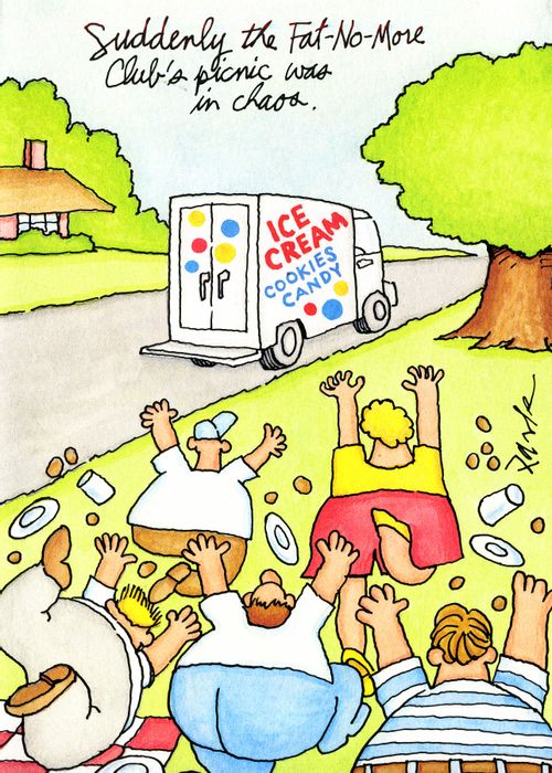 Suddenly the Fat-No-More Club's picnic was in chase.