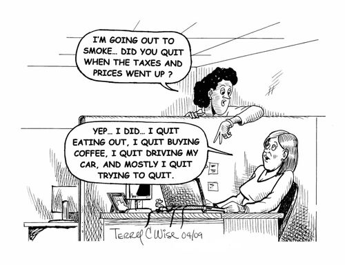 "Going out for a smoke... you?"