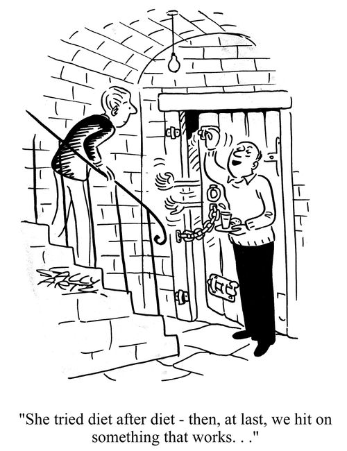 'She tried diet after diet - the, at last, we hit on something that works . . .'
