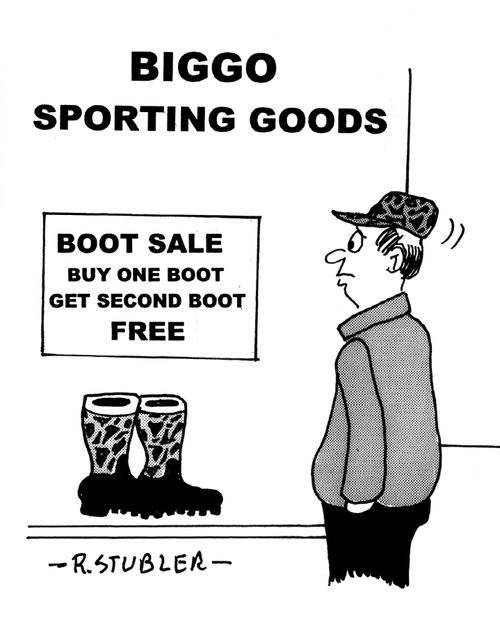Boot Sale: Buy One Boot Get Second Boot Free.