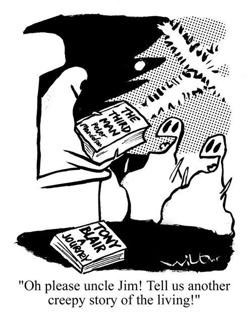 'Oh please uncle Jim! Tell us another creepy story of the living!'