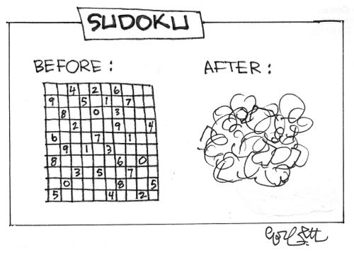 Sudoku: 'Before...after'.