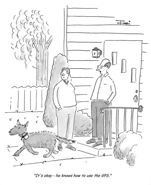 'It's okay - he knows how to use the GPS.'